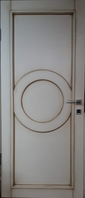 Межкомнатная дверь в профиле массив (эмаль с патиной) Ульяновск
