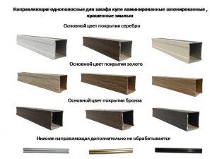 Направляющие однопосные для шкафа купе ламинированные, шпонированные, крашенные эмалью Ульяновск