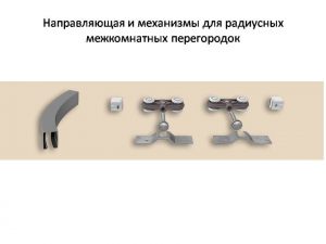 Направляющая и механизмы верхний подвес для радиусных межкомнатных перегородок Ульяновск